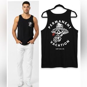 Last Call Co. "Permanent Vacation" Skeleton Tank Top - Medium
